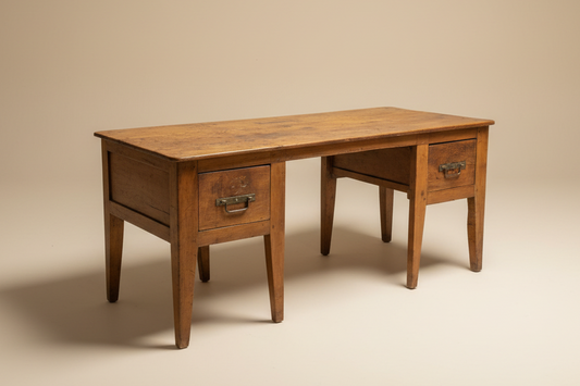 C19th French Provincial Fruitwood Center Desk