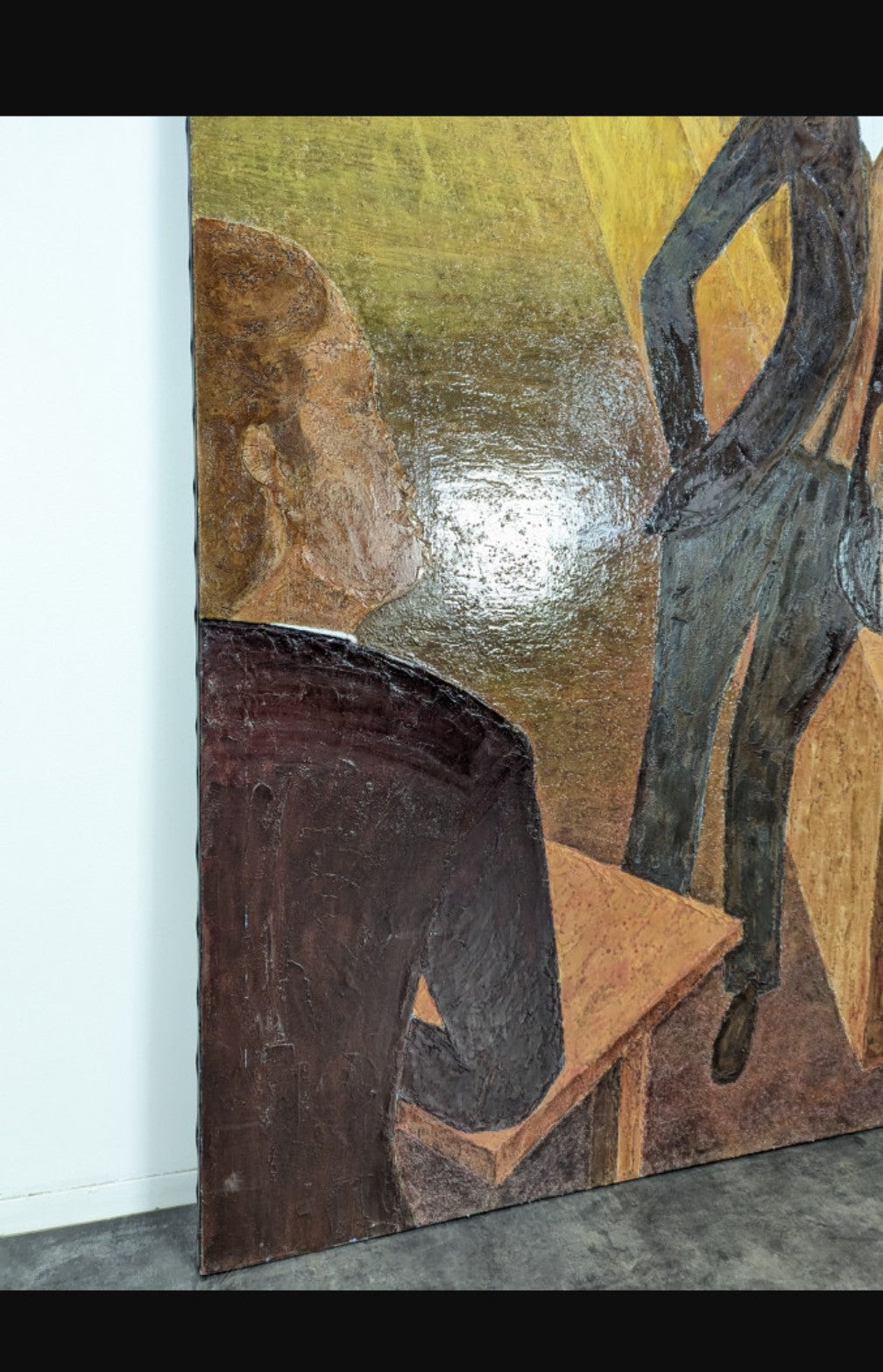 Bar scene painting by A. Gueno "Ymoa" 1998