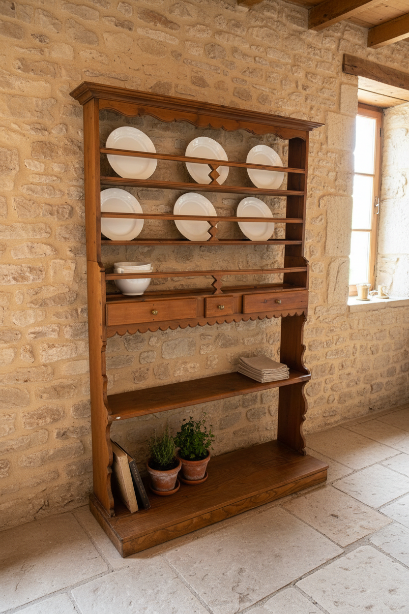 French Tall dresser "vaisselier" C19th
