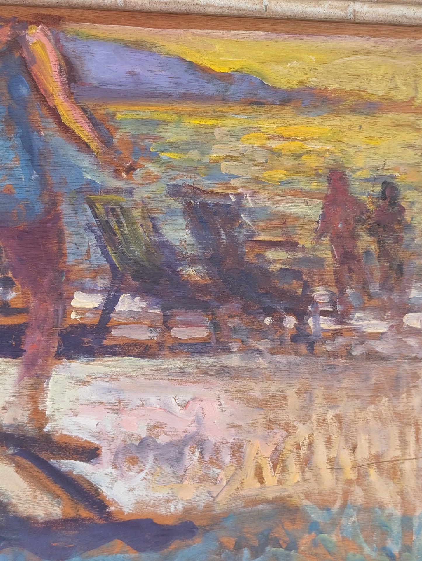 "Under the Riviera" by P.Landauer, oil on board