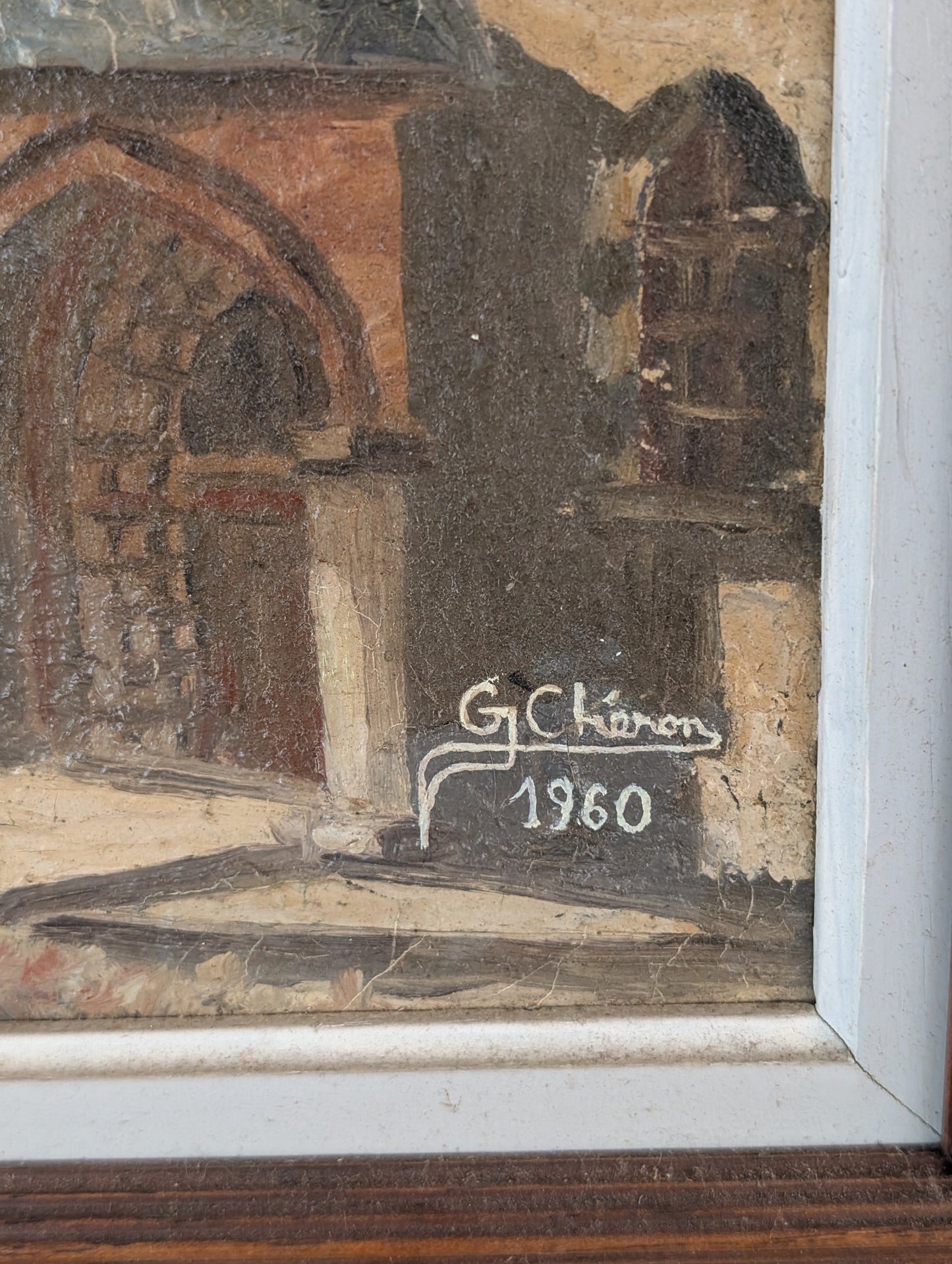 French Alpine Oil Painting – "La Meije" by G. Chéron 1960
