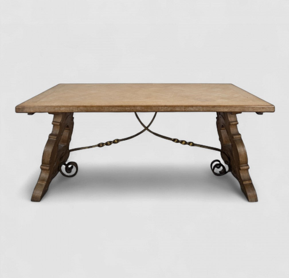 Spanish style table in limed oak 180cm