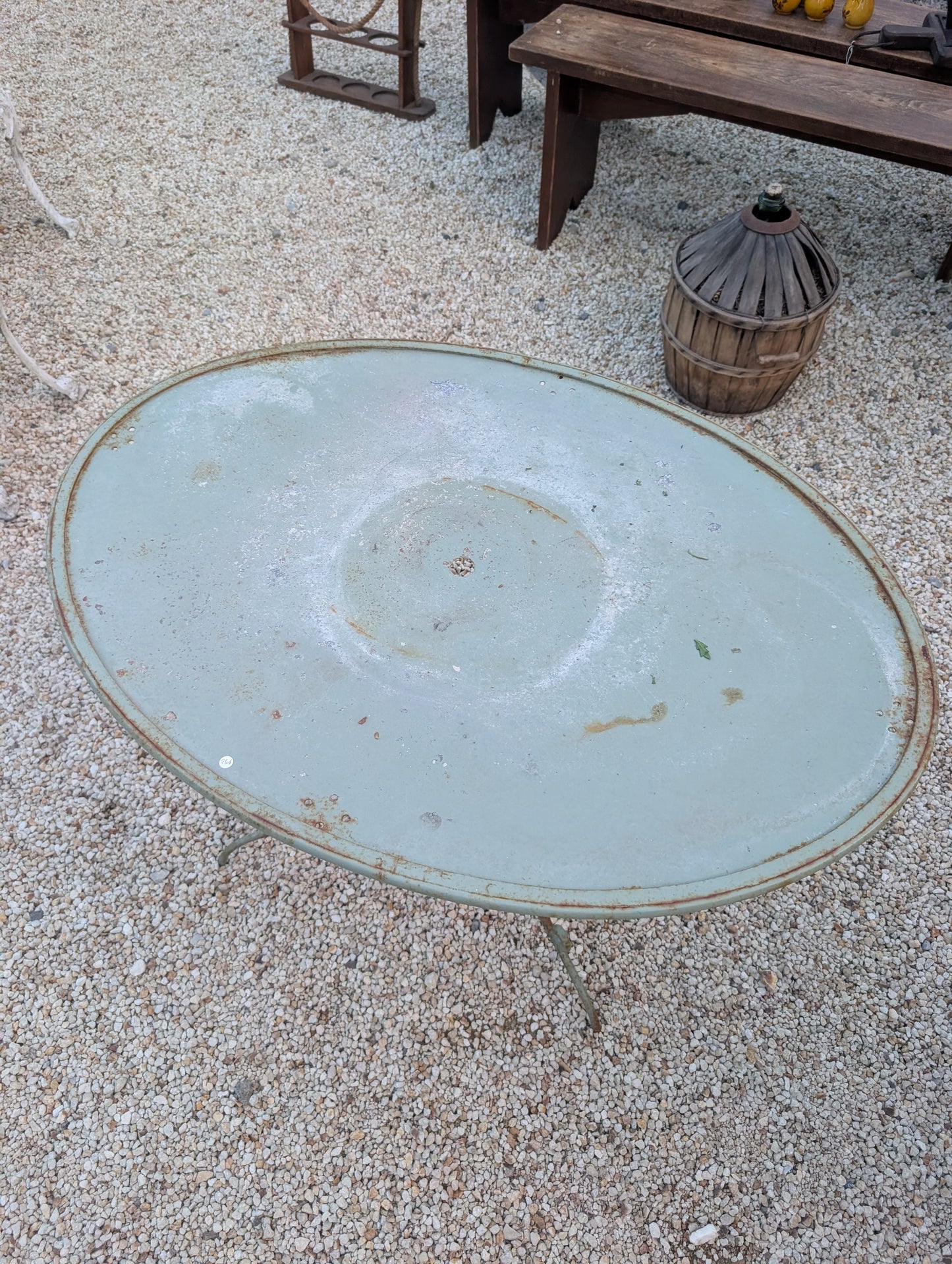 French wrought iron garden table