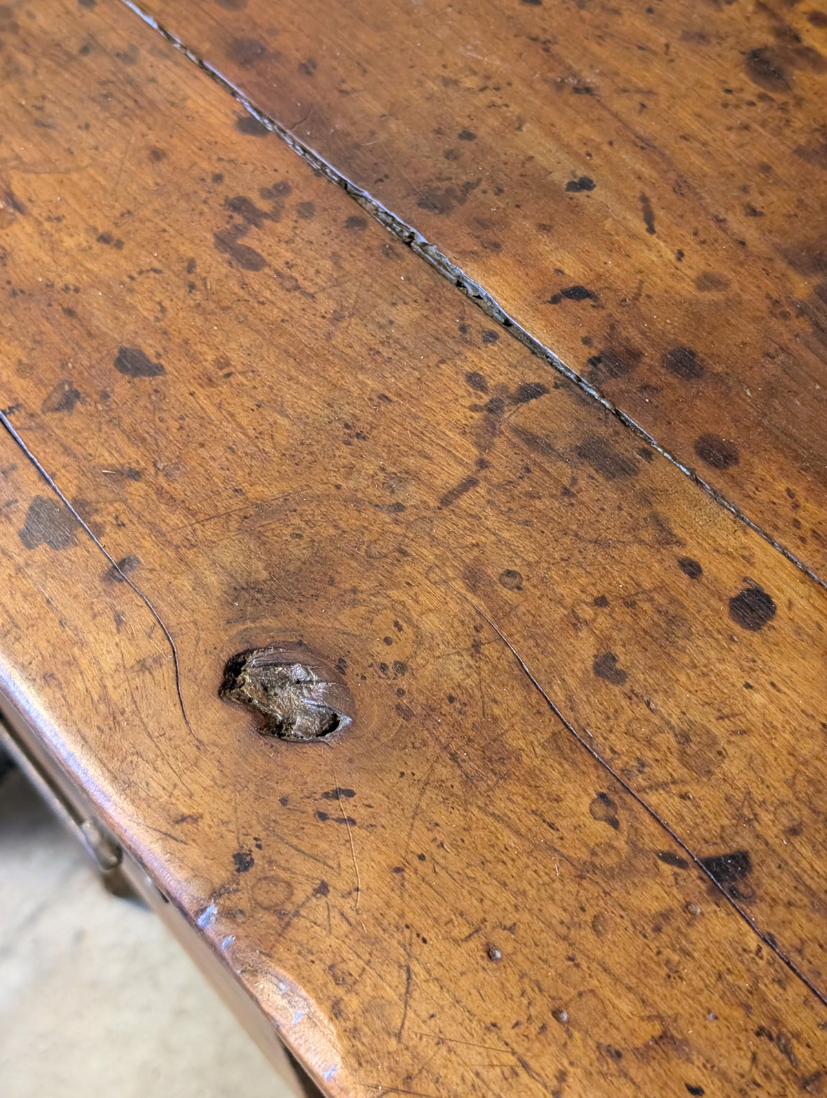 C19th French Provincial Fruitwood Center Desk