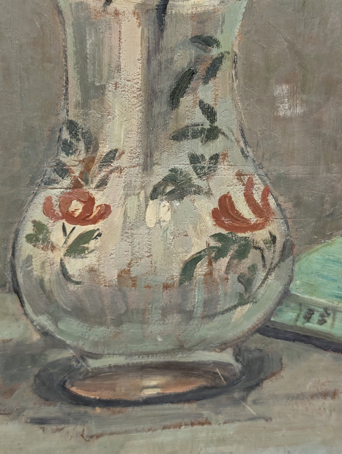 Mid-Century French Floral Still Life – Oil on Double-Sided Artist Board