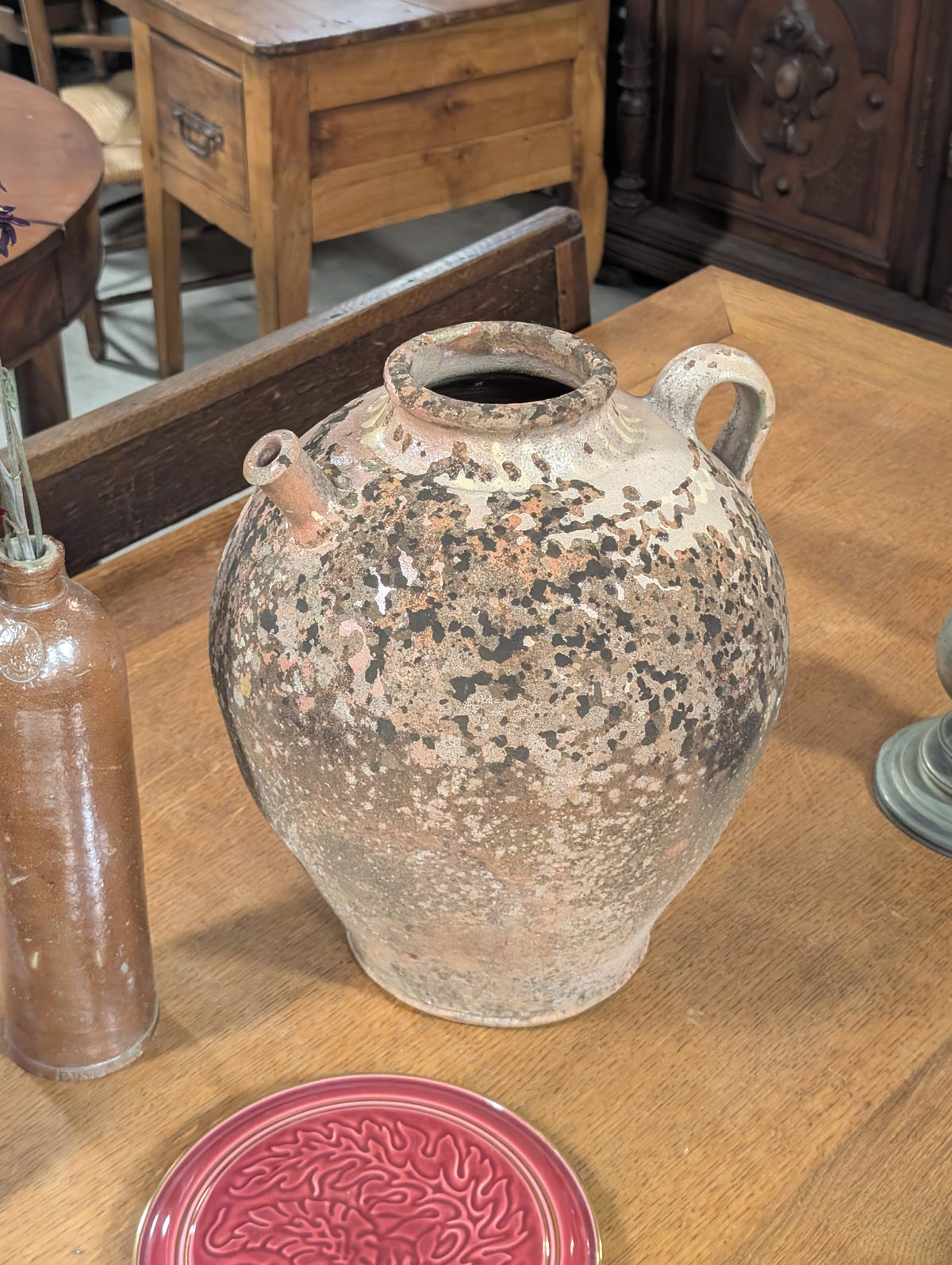 C19th Rare Antique French Terracotta Oil Jar – Sourced in France