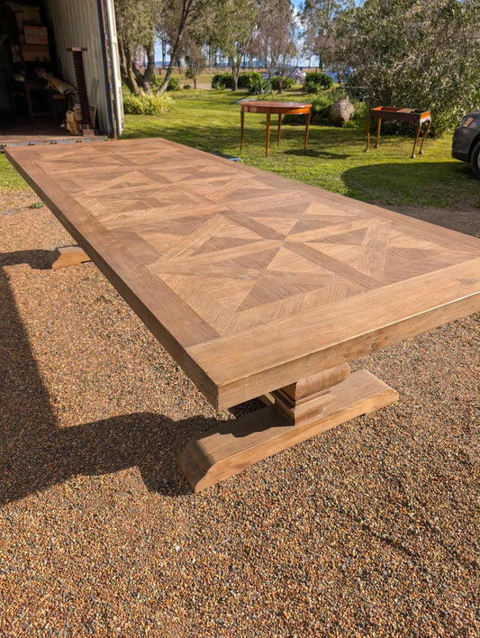 Big Modern Elm Parquetry dining table