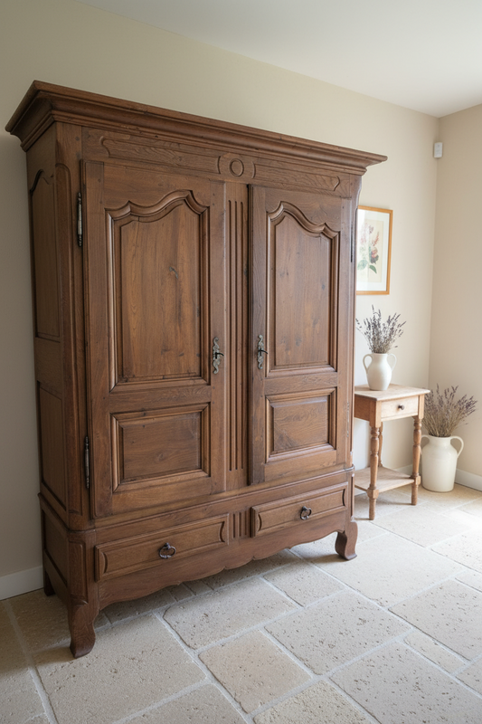 Louis XV style "Buffet Deux-Corps" or wardrobe, walnut, C18th